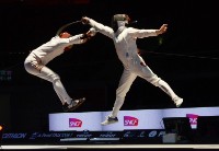 Championnats d'Europe Strasbourg 2014, finale par équipe épée hommes (Espagne / Suisse) © Laurence Masson Photographie